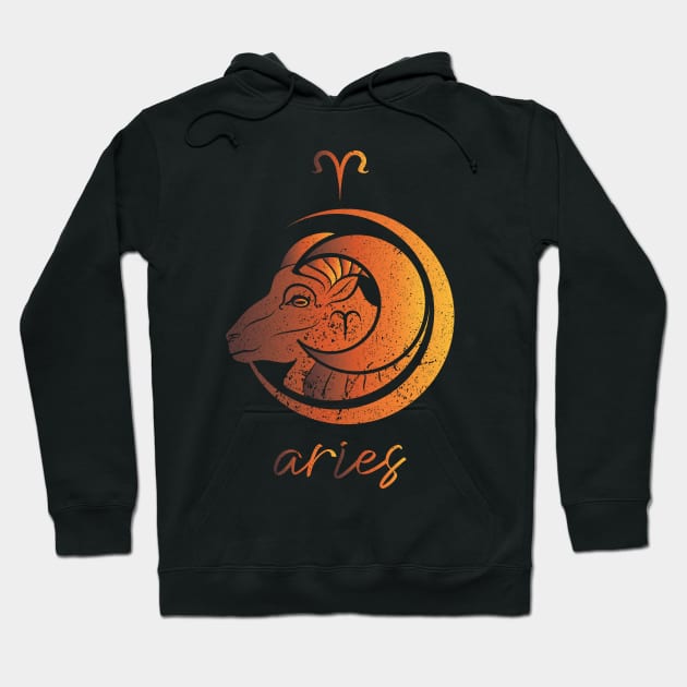 Aires Zodiac Hoodie by Moon Phase Design